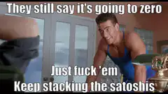Jean-Claude Van Damme stacking satoshis
