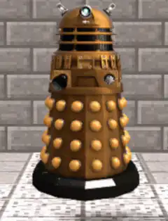 Gold Dalek dancing