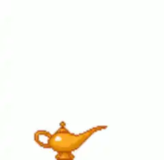 pixel art genie emerges from lamp
