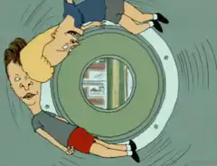 Beavis and Butt-Head sucked into a vacuum