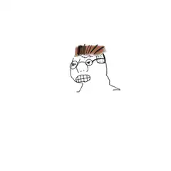 Crying cartoon face