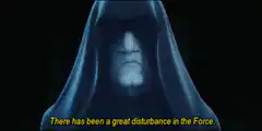 Emperor Palpatine disturbance in the Force