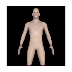 3d man model zooms in