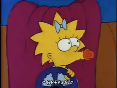 Lisa Beeping Car Horn in The Simpsons