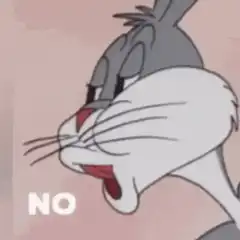 Bugs Bunny shaking head no