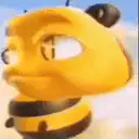 Bee character with big eyes