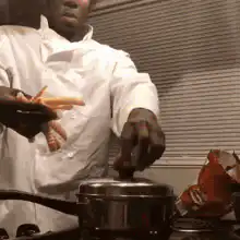 Chef drops food in pot, huge fire erupts