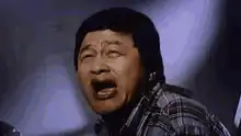 Man crying then roof falls
