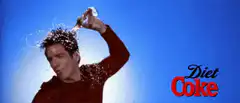 Man pours Diet Coke on his head