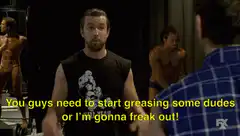 Dax Shepard greasing dudes FX