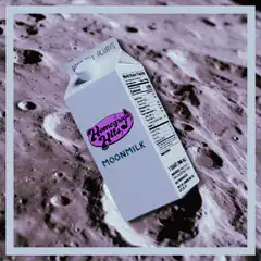 Moonmilk carton on the moon