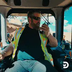 Man in construction vehicle says thank you captain obvious