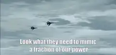 Omni-Man looks at jets