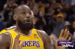 LeBron James confused then smiles