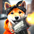 Shiba Inu Doge with Gun
