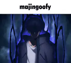Anime boy in dark forest