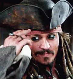 Jack Sparrow tips his hat