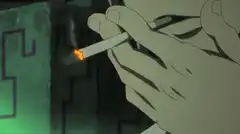 anime character smoking cigarette