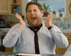 Jonah Hill screaming in The 40-Year-Old Virgin