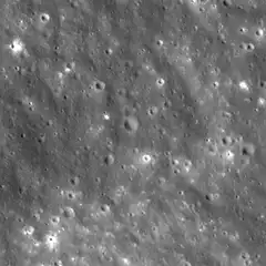 Meteorite impact on the moon