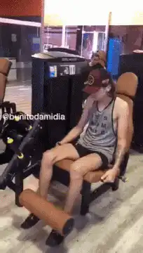 guy falls off leg curl machine