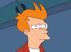 Fry squinting suspiciously