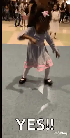 Little girl dancing YES