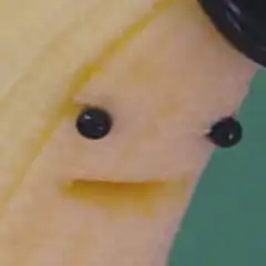 banana with eyes and mouth
