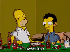 Homer Laughing at Lenny