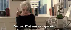 Meryl Streep No That Wasn't A Question