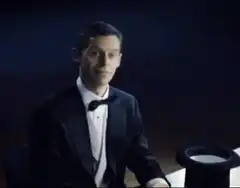 Magician disappears in smoke