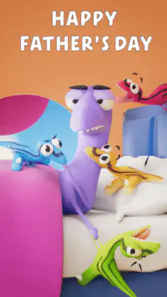 Happy Father's Day sock puppets