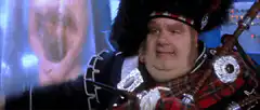 Oswald bagpiper salutes yes sir