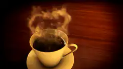 coffee steam heart