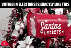 Voting in elections is exactly like this
