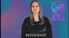 ASL sign for restaurant