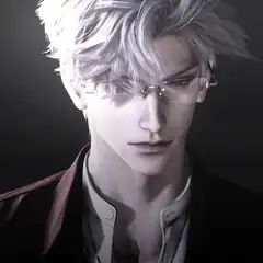 anime man with silver hair and glasses