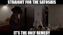 Straight for the Satoshis It's the Only Remedy