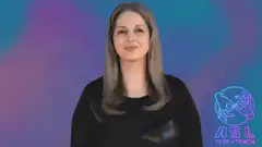 Woman signing hello and goodbye in ASL