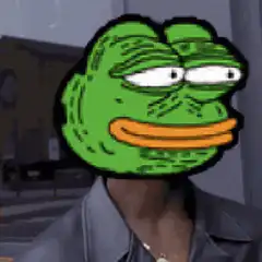 Pepe the Frog head with hand gesture