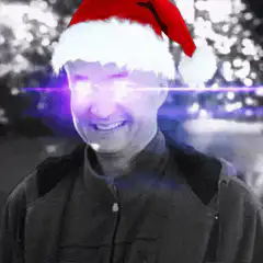 Santa Man Laser Eyes