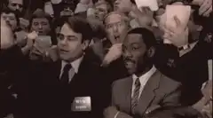 Valentine Michael Smith dancing in crowd