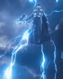 Thor absorbs lightning