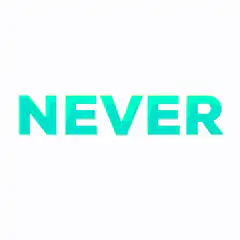 NEVER UP text animation