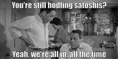 You're still hodling satoshis