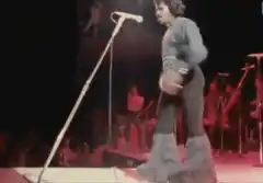 Elvis Presley falls on stage