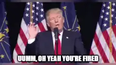 Donald Trump Umm Oh Yeah You're Fired