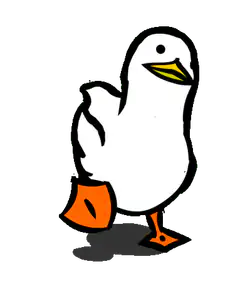 cartoon duck walking