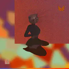 kawaii cat girl sitting
