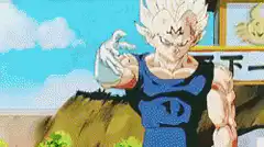 Vegeta fires a ki blast at the Saiyan pod